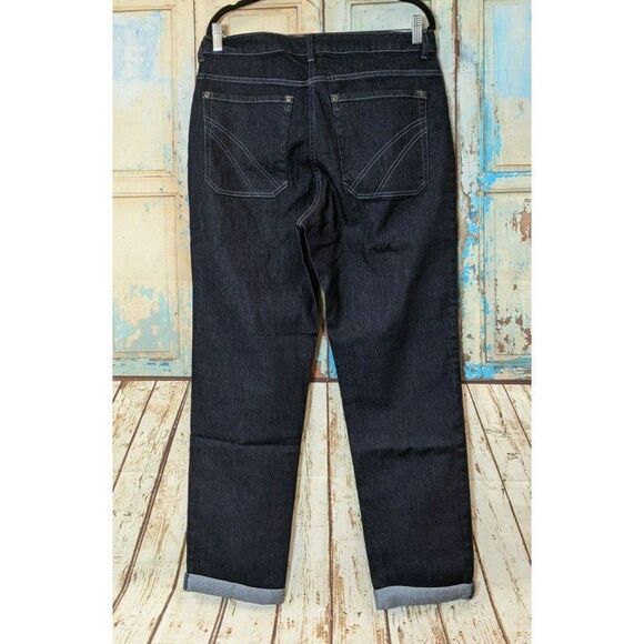 Apparel Collection Womens Size 32R Blue Dark Wash Straight Leg Denim Jeans - Picture 2 of 6